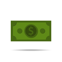 US Dollar Stack Paper Banknotes Icon Sign Business Finance Money Concept Illustration