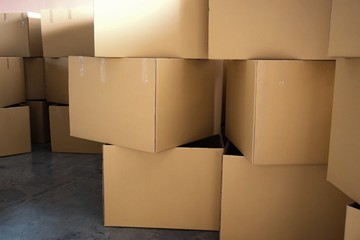 stack of carton box