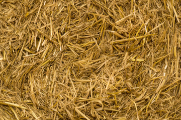 Straw in the bales as a background