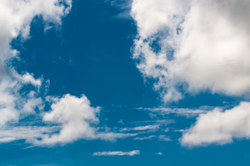 The sky with clouds moving with the wind.