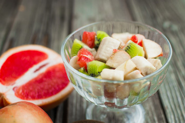 fresh fruit salad in a bowl