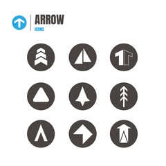 arrow icon set. Illustration Vector . symbol on white background. logo