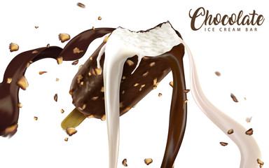 Chocolate ice cream bar ads