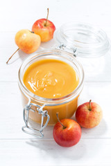 fresh apple sauce, vertical