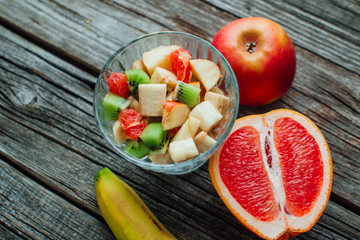 fresh fruit salad in a bowl