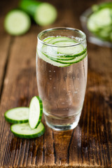 Cucumber Water selective focus