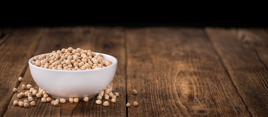 Chickpeas close-up shot, selective focus