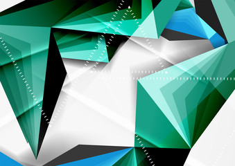 Vector low poly style 3d triangle line