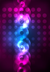 Glowing circles in the dark