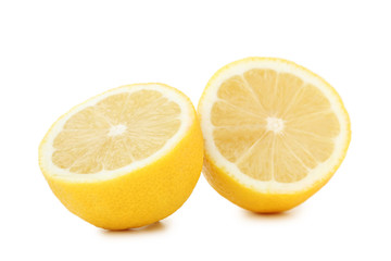 Fototapeta na wymiar Half of lemons isolated on a white