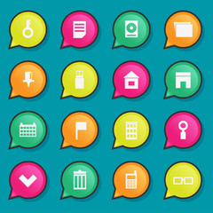 Universal Flat Icons. For Web and Mobile