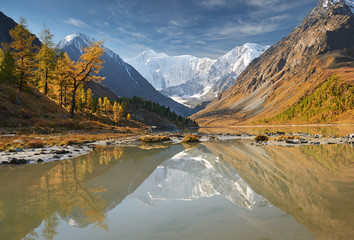 Beautiful autumn landscape, Altai mountains Russia.