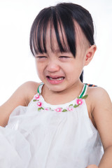 Crying Asian Chinese little girl