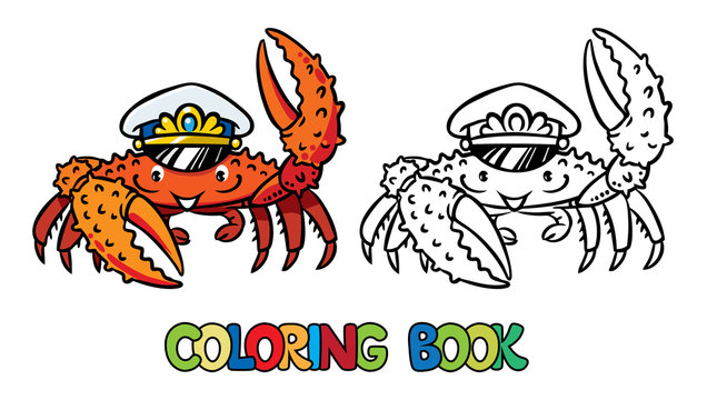 Crab coloring book