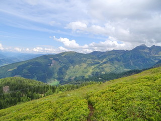 Fototapeta na wymiar View from Planai, Schladming, Steiermark, Austria, Europe