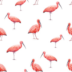 Obraz premium Watercolor tropical pattern