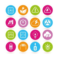 energy and electricity icons