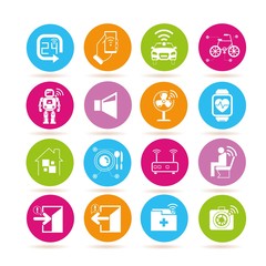 internet of things icons, smart device icons