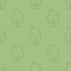 Tree pattern. Vector illustration