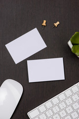 Corporate stationery branding mock-up with Business card blank