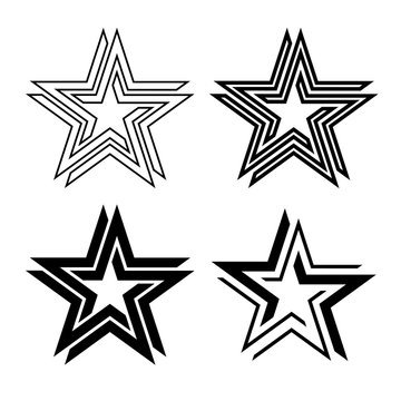 black star symbol infinite loop vector