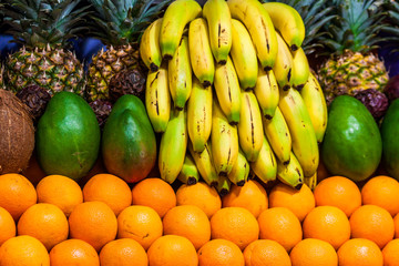 étal de fruits divers