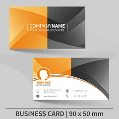 Business card template. Suitable for printing. Vector illustration.
