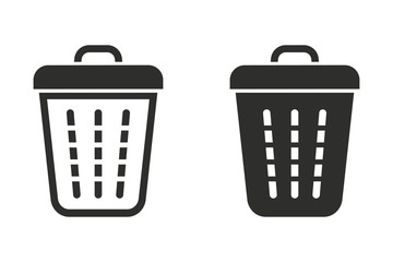 Trash can vector icon.