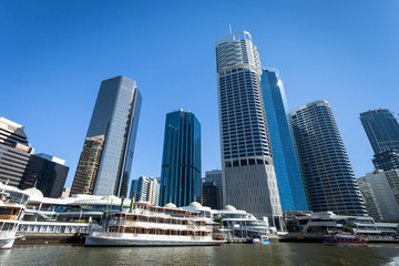 Fototapeta na wymiar Brisbane City Skyscrapers Queensland Australia