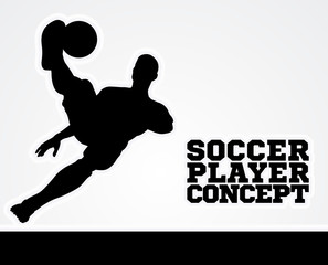 Soccer Football Player Concept Silhouette