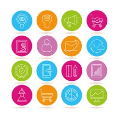 Fototapeta premium seo and network icons