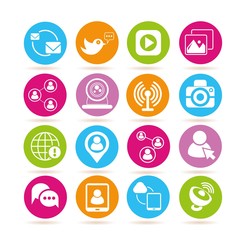 social media and network icons