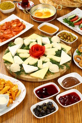 Cheese Plate and breakfast table