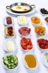 Rich and delicious breakfast table