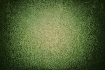 Green abstract texture background with bright spotlight in grunge style for text, image or...