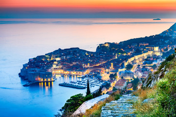 Fototapeta premium Dubrownik Chorwacja Dalmacja zmierzch