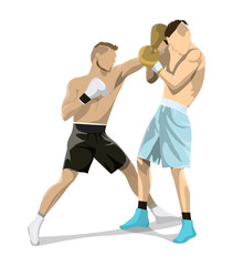 Isolated box fighting.