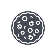 Pizza fast food silhouette icon