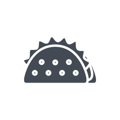 Fast food tortilla taco silhouette icon