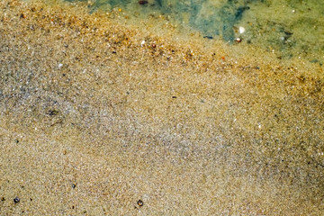 On the beach, top view