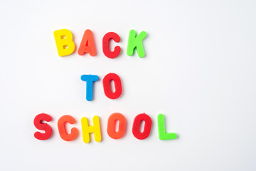 Back to school concept on white background