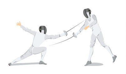 Fencing move illustration.