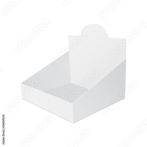 Download "Cardboard display box mockup isolated on white background. Layout for design or branding ...