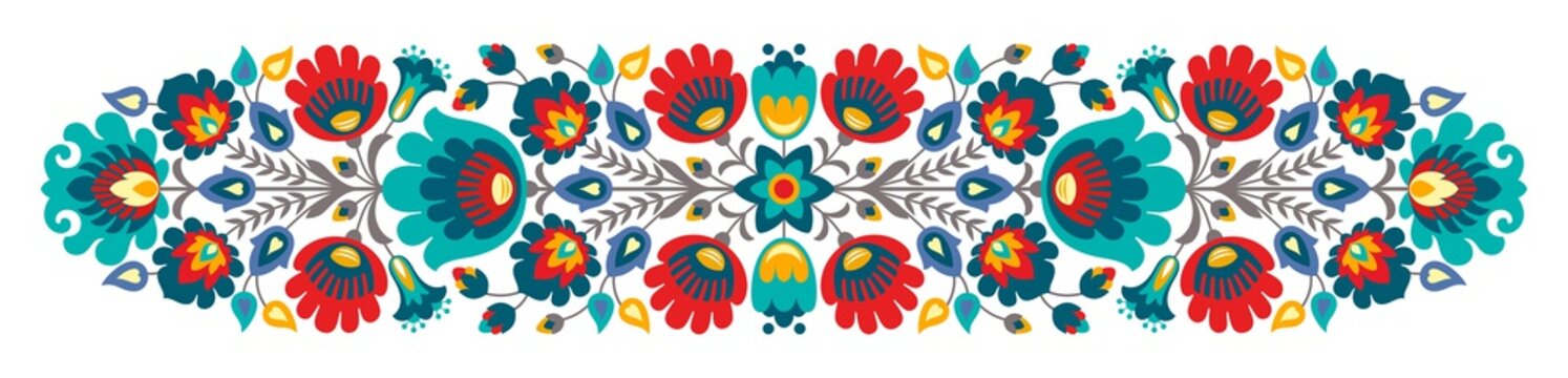 Polish folk flowers papercut decor © ancymonic