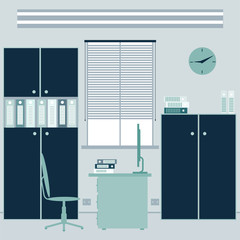 Office space vector illustration