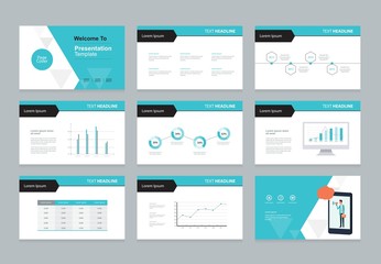  layout design template for business presentation , brochure page , and annual report page  with  cover background design and infographic elements template