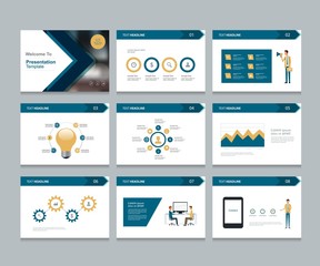  layout design template for business presentation , brochure page , and annual report page  with  cover background design and infographic elements template