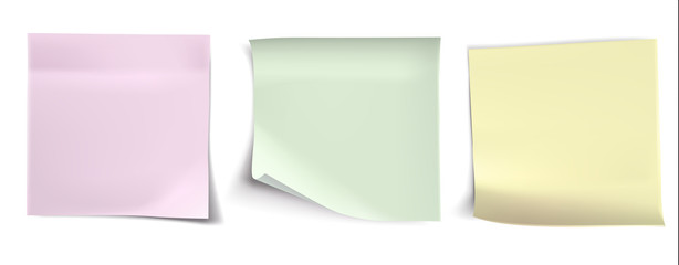 Paper stickers on a white background