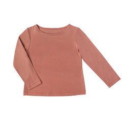 Fototapeta premium t-shirt of brown color isolated on a white background clothes for boys and girls