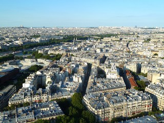 View over Paris, seen from Eiffel Tower - 166190157